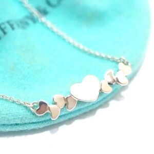 Tiffany & Co. Paloma Picasso Modern Hearts Pendant Necklace Sterling Silver 925